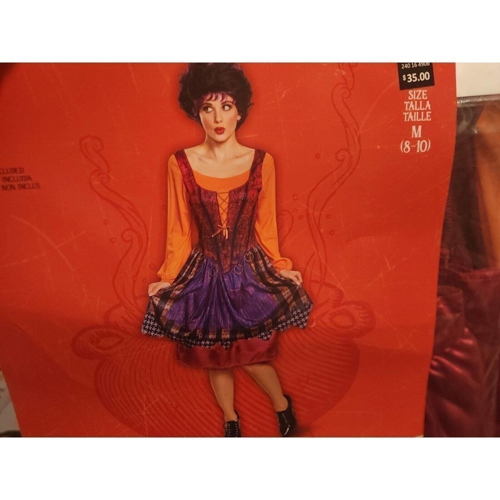 New Disney Hocus Pocus Mary Classic Adult Costume Size Medium 8/10 - Picture 2 of 12